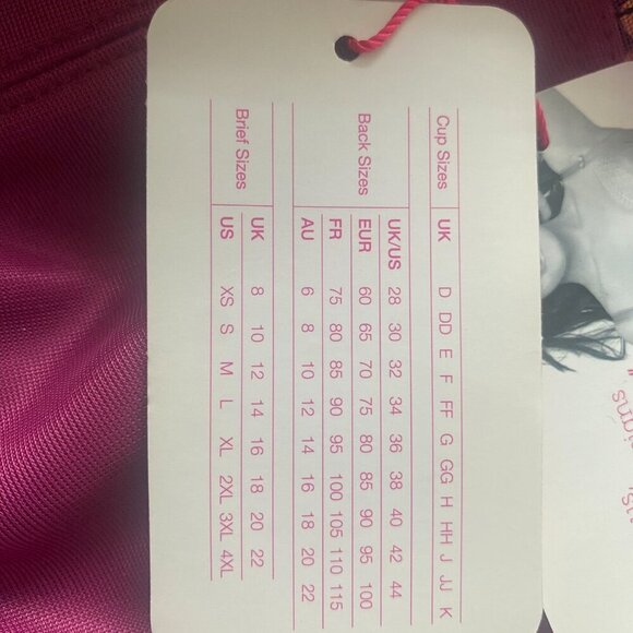 Curvy Kate GIA Balcony Bra US 32J CK2101 Boysenberry/Black - Picture 4 of 5